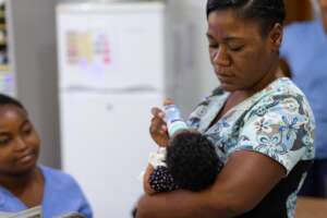 NICU staff with baby Sallia