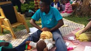 Physiotherapist David during the outreach day