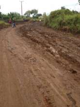 Impassable roads in the rainy season