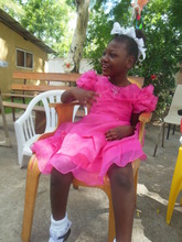 Esther in her party frock
