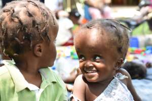 Girls at the respite home