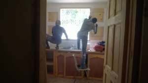 work on the kitchen