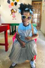Katie Grace on her first day of school.