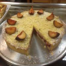 Plum and sour cream tart