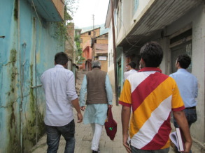 Swaraj Peeth team visiting area under curfew