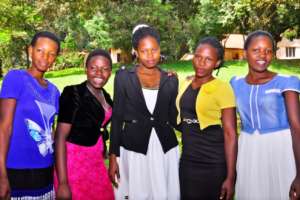 The five sponsored students from the project