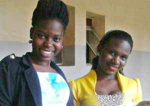 Winfred and Benadet, the GWI student teachers