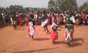 Boys Drumming at Open Door Garden Celebration