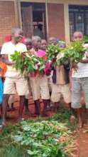 Students with their harvest