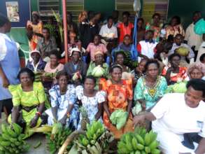 AMS gardening income-generation group with crops