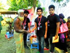 Distributing Medicines to Flood Victims in Tangail