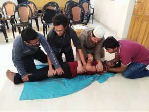 Training on handling injured person at spot