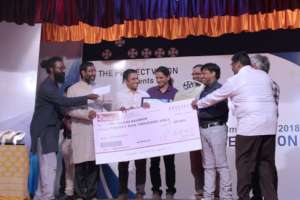 3rd Prize- Rajesh receiving his award.