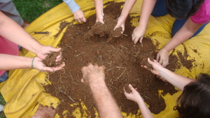 Hands on earth.
