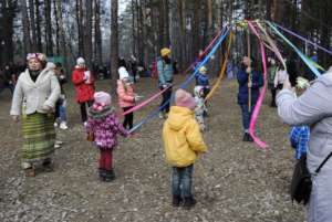 Celebrating Maslenitsa.