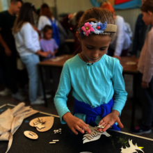 A Ukrainian Girl Makes her Own Toy