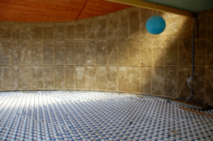 Floor heating is more efficient in large spaces