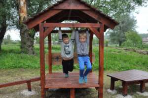 Local kids use playground made during service week