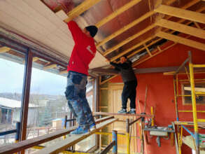 Dining space under construction
