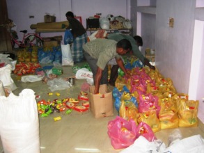 Relief materials dispatching work