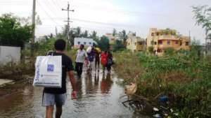 our team in relief work to isolated area