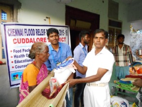 In Clinchal Nagar, one woman receives relief