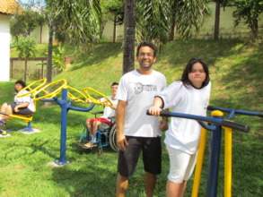 Caroline with Gym Teacher Fabiano