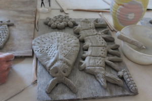Clay Mural / sea inspired