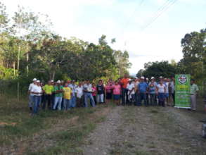 Farmers who came to a meeting about reforestation
