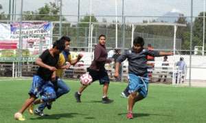 Young men also participate in sport activities
