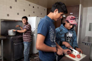 Daily activities of residents at the Youth House