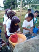 New wash basins at Sahaya Elementary