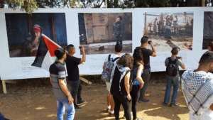 Young Palestinians at the March of Return, 2 May