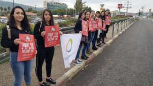 Protesting violence against women, Dec. 2018