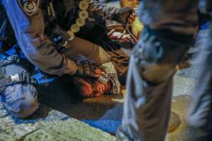Sujood, 15, being violently arrested