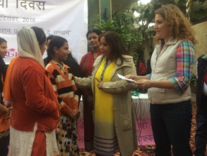 Girls receiving final check