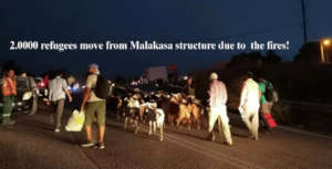 2.0000 refugees move from Malakasa due to fires!