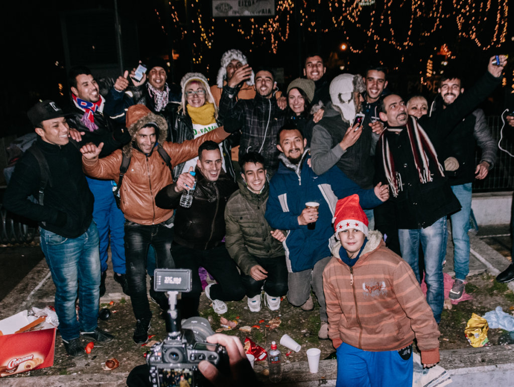 New Year's evening Kid & Family with all refugees