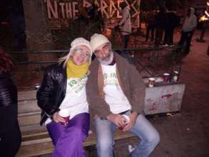 New Year's evening. Our volunteers tired but happy
