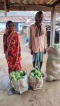Balika and her husband ready to go to market