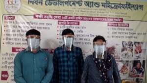 Shivia field team in PPE
