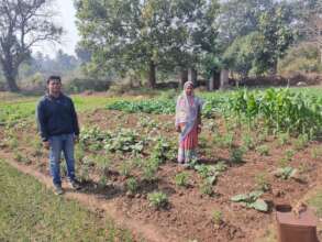 Smruti with one of our farmers