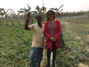 Yasmine visiting our AMS farmers