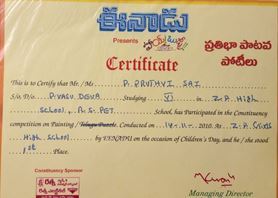 Certificate For Painting Competition