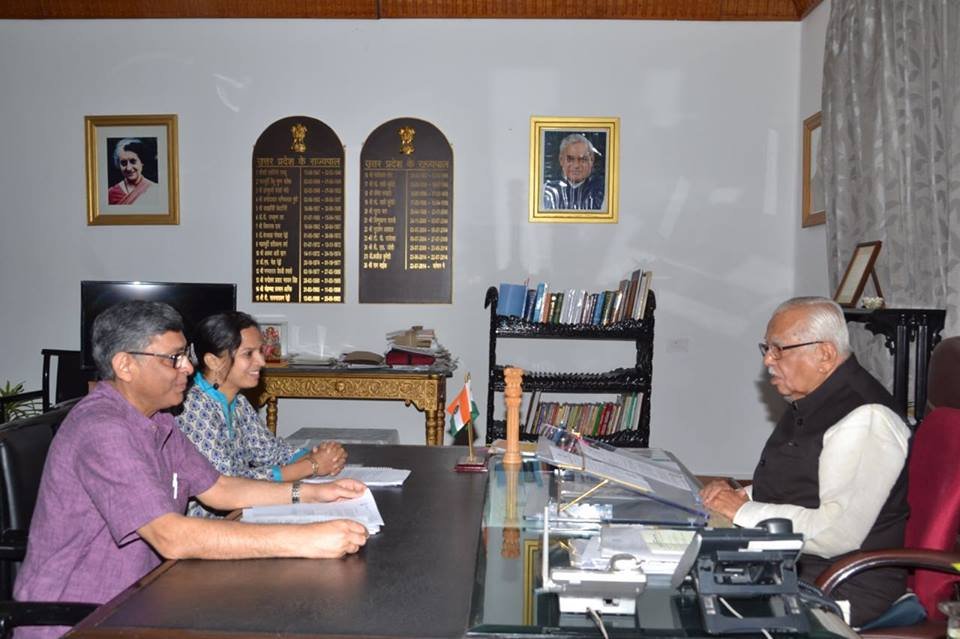 Meeting the Governor of Uttar Pradesh State, India