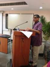 Dr.Arun Gupta addressing the participants