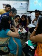 Participating in a group work session at TNAI