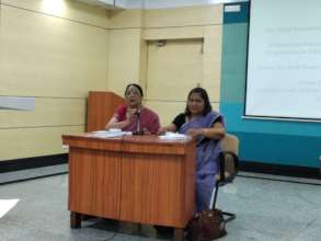 Ministry of Health official chairing the meeting
