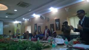 Dr.Arun Gupta (Extreme right) sensitizing officers