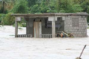 Flooding after hurricanes in Haiti